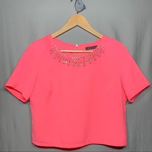 Bright Pink Jeweled Top